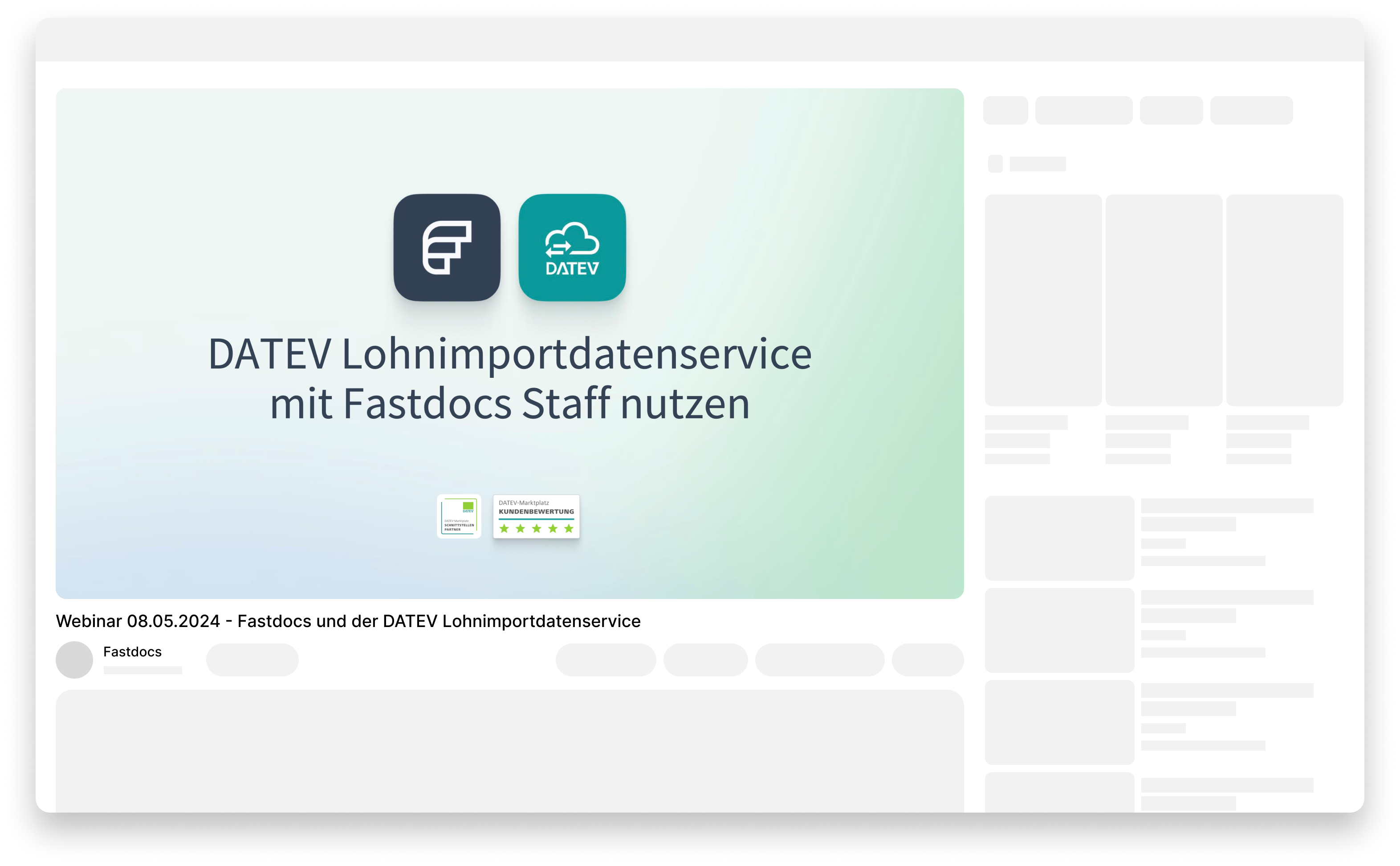 Webinar zum DATEV Lohnimportdatenservice